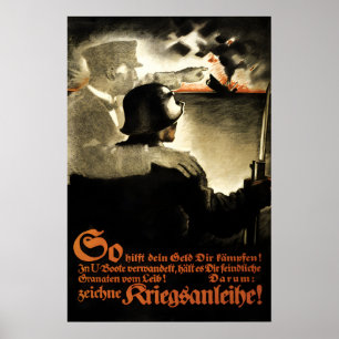 Keizerlijke Duitse Eerste Wereldoorlog Propagandap Poster