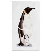 keizerpinguïn en baby pinguïn witte winter klein cadeauzakje (Achterkant)