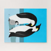 keizerpinguïns met Baby pinguïn Legpuzzel (Horizontaal)