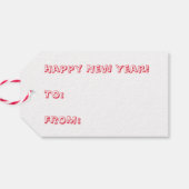 Keizerspinguïn en kuiken cadeaulabel (Achterkant Horizontaal)