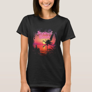 keizerstrand Californië palmroze licht T-shirt
