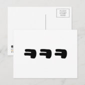 KEKEKE ㅋ ㅋ Korean Slang Briefkaart (Voorkant / Achterkant)