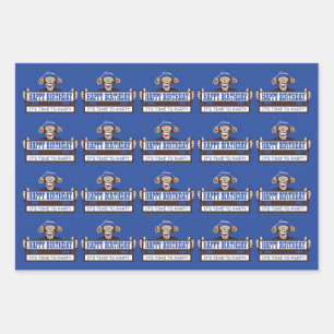 Keky Monkey Birthday Party Wrapping Paper Sheet