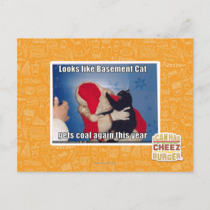 Kelder Kat krijgt steenkool Briefkaart