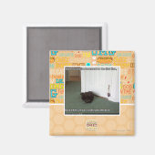 Kelder Kat, licht gedesoriënteerd Magneet (Voorkant / Achterkant)