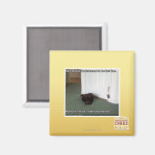 Kelder Kat, licht gedesoriënteerd Magneet (Voorkant / Achterkant)