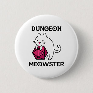 Kelder Meowster Kat Grappig Ronde Button 5,7 Cm