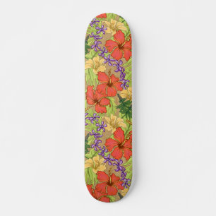 Keleah Tropische Hawaiaanse Hibiscus Nep Hout Skateboard