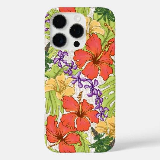 Keleah Tropische Hawaiiaanse Hibiscus en Orchideeë Case-Mate iPhone Case (Achterkant)