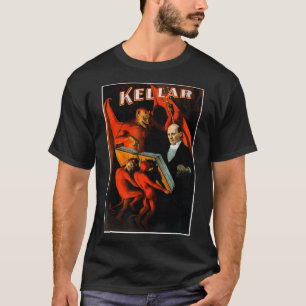 Kellar de goochelaar met een Devil Vintage Poster. T-shirt