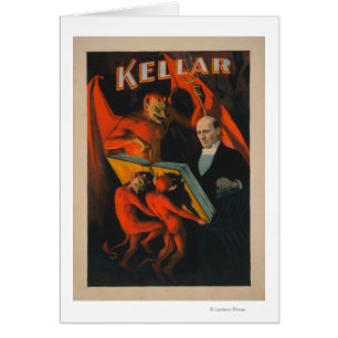 Kellar Devil et les démons avec l'affiche du livre
