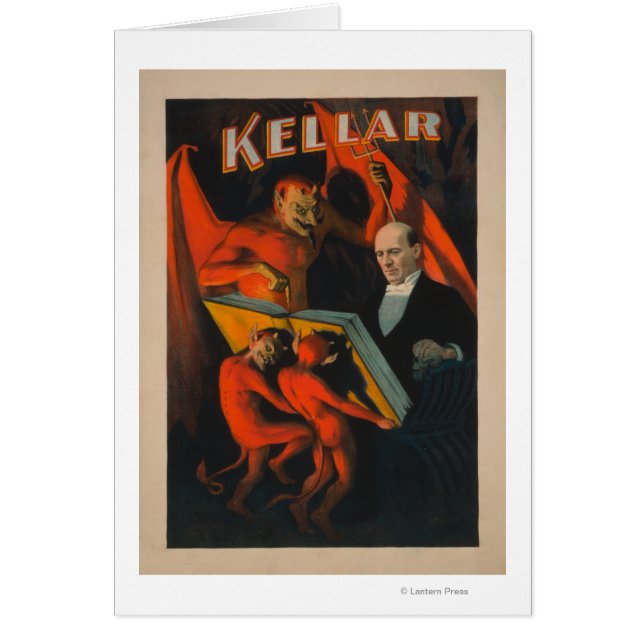 Kellar Devil et les démons avec l'affiche du livre (Devant)