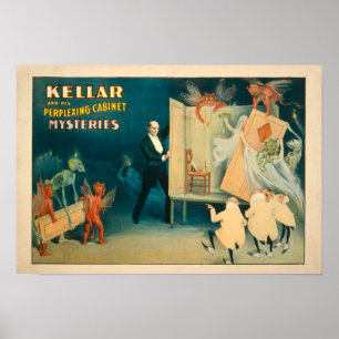Kellar en zijn verbijsterende kabinet Mysteries Ma Poster
