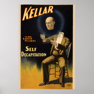 Kellar Leest met de Duivel894 Vintage Stijl Magie Poster