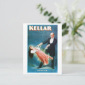 Kellar ~ Levitation Magic  Magic Act Briefkaart (Staand voorkant)