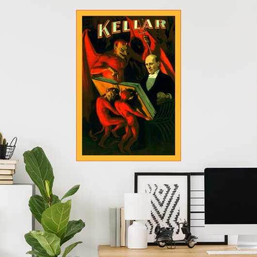 Kellar ~ Poster van de magiër (Thuiskantoor)