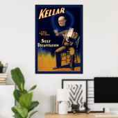 Kellar ~ Poster van de magiër (Thuiskantoor)