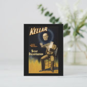 Kellar self decapitation briefkaart (Staand voorkant)