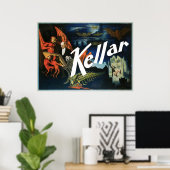 Kellar ~ The Devil Magic Act Poster (Thuiskantoor)