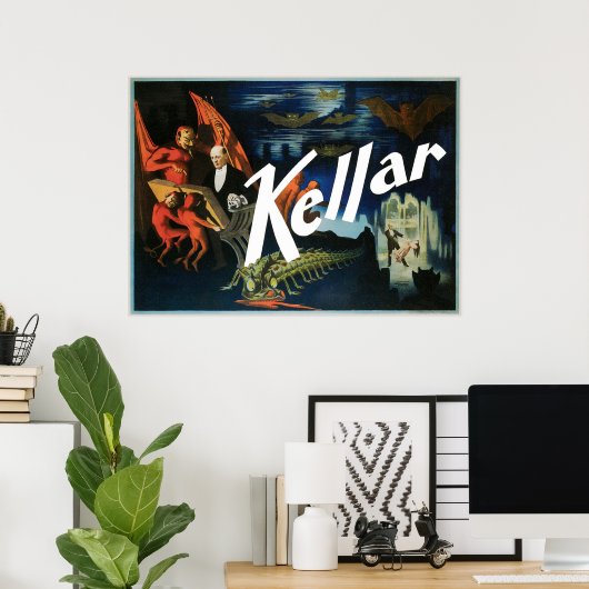 Kellar ~ The Devil  Magic Act Poster (Thuiskantoor)