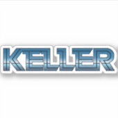 Keller Texas Retro Sticker (Voorkant)