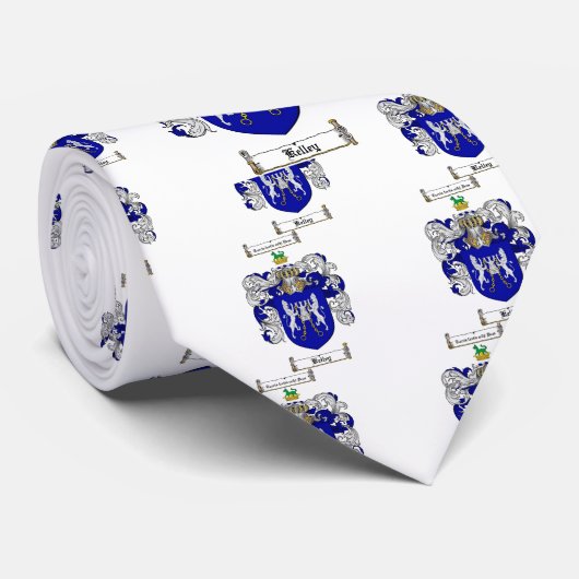 KELLEY FAMILY CREST - KELLEY COAT OF ARMS STROPDAS (Opgerold)