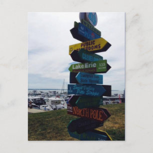 Kelley's Island, Ohio Sign Photo Carte postale