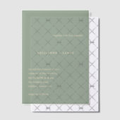 Kellianne Sage Green Modern Wedding Vellum Uitnodigingen (Offset (Uitnodiging))