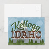 Kellogg Idaho Fun Retro Snowy Mountains Briefkaart (Voorkant / Achterkant)