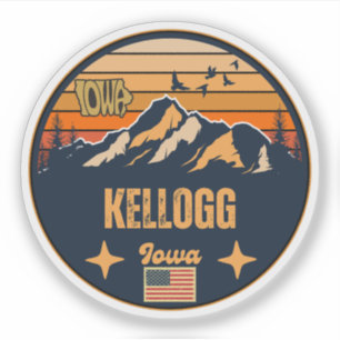 Kellogg, Iowa Ia, Verenigde Staten Sticker