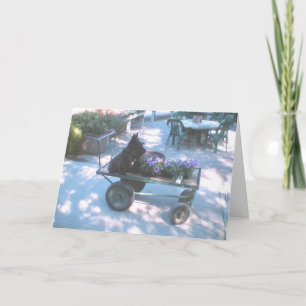 Kelly Boo sur la carte de voeux Panier Fleur