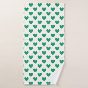 Kelly Coeurs polka vert sur blanc