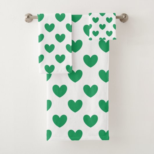 Kelly Coeurs polka vert sur blanc (En situation)