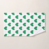 Kelly Coeurs polka vert sur blanc (Serviette à main)