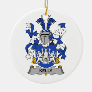 Kelly Family Crest Keramisch Ornament