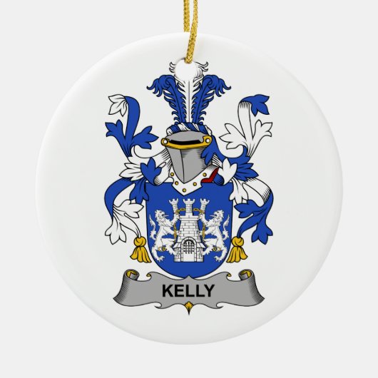 Kelly Family Crest Keramisch Ornament (Voorkant)