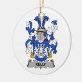 Kelly Family Crest Keramisch Ornament (Links)