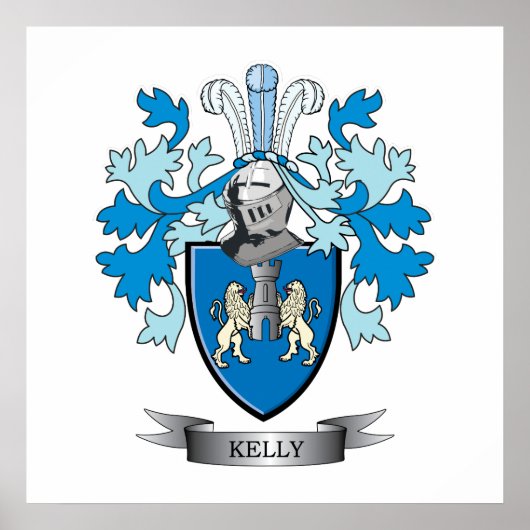 Kelly Family Crest Poster (Voorkant)