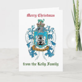 Kelly Family Crest / Wapenschild Kerst Kaart