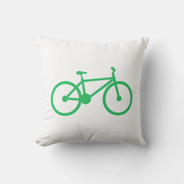 Kelly Green Bicycle Kussen (Voorkant)