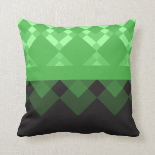 Kelly Green en Black Design Kussen