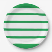 Kelly Green en White Minimal Wide Stripes Kantoor Papieren Bordje (Voorkant)