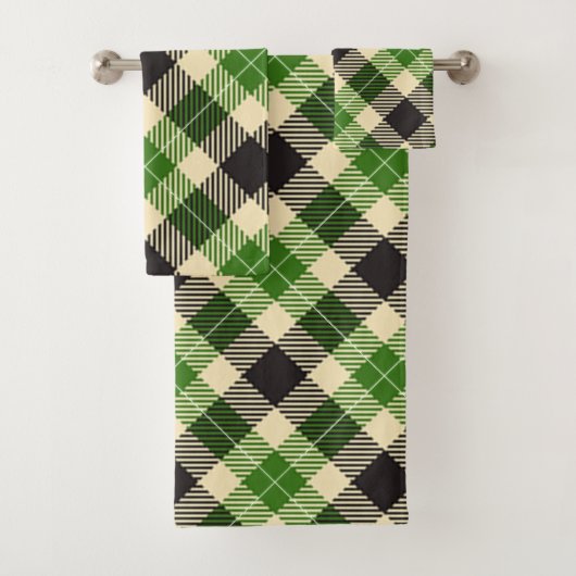 Kelly Green et Black Tartan Plaid (En situation)