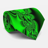 Kelly Green Fractal Stropdas (Opgerold)