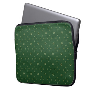 Kelly Green Gouden Zinnia Zon Laptop Sleeve