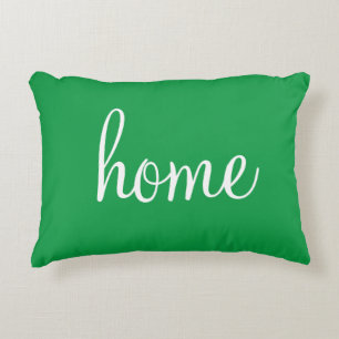 Kelly green "home" accentuleuze kussen