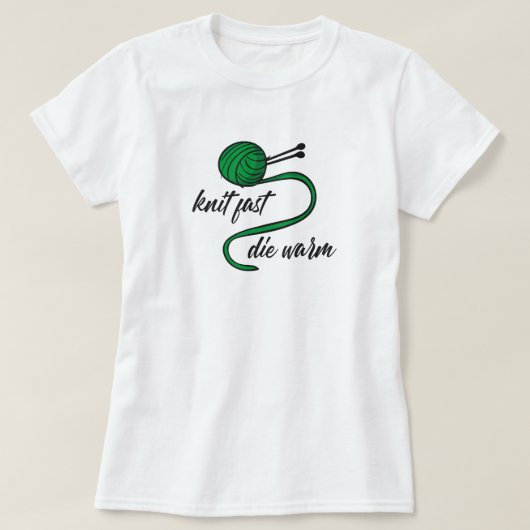 Kelly Green Knit Fast, Die Chaud T-Shirt (Design devant)