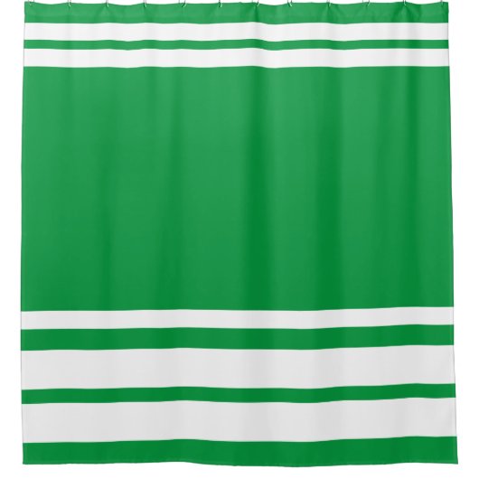 Kelly Green: Moderne lijnen in wit Douchegordijn (Voorkant)