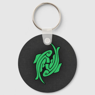Kelly Green Pisces Sleutelhanger