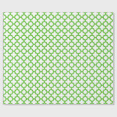 Kelly Green Quatrefoil Pattern Cadeaupapier (Vlak)